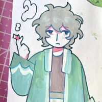 A third group drawing of characters from artfight with Ariol.